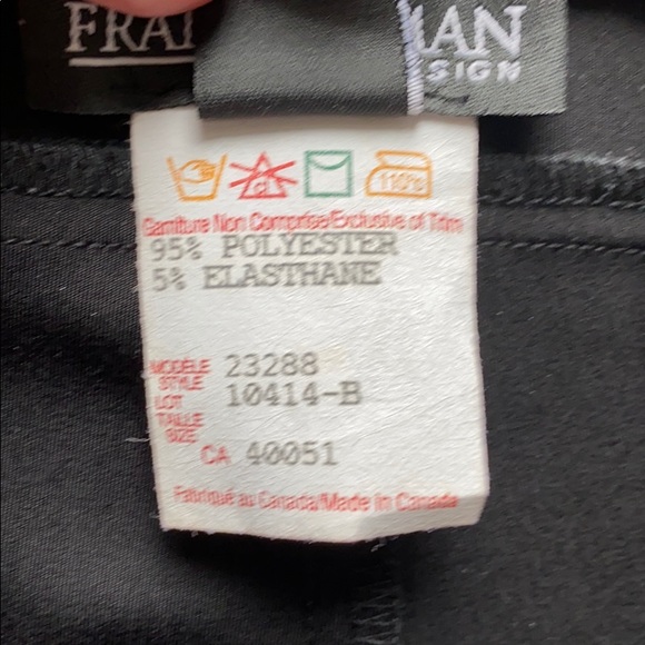 Frank Lyman Design Black Structured Leggings - Picture 10 of 10